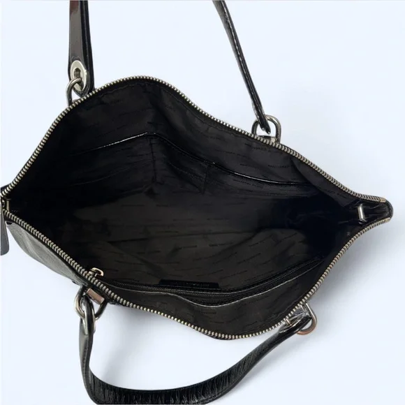 Michael Kors Shiny Black Shoulder Bag - Picture 3 of 8